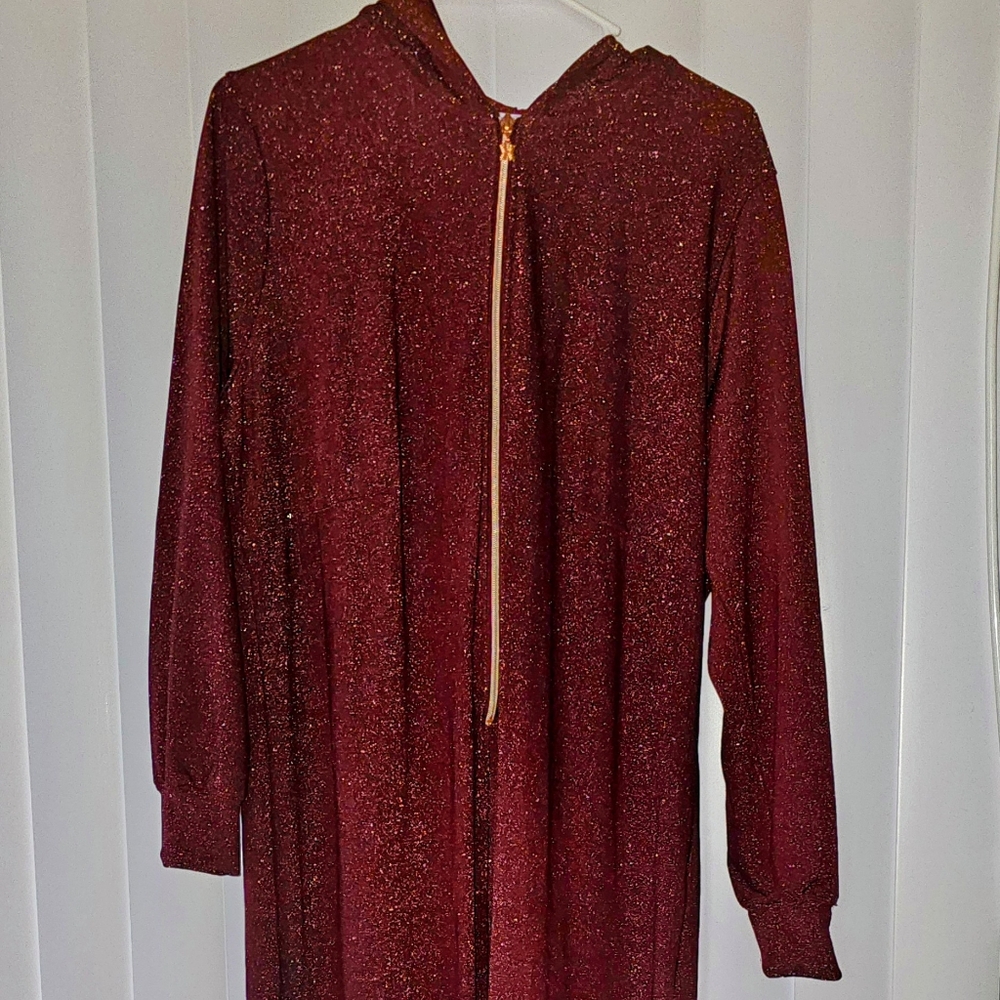 FENTY by Rihanna Maroon Jumpsuit with Gold sparkles everywhere!!